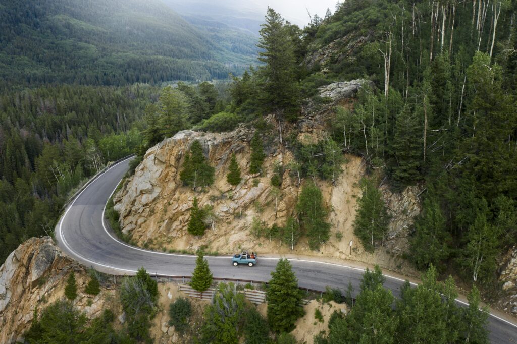 beautiful mountain road landscape
